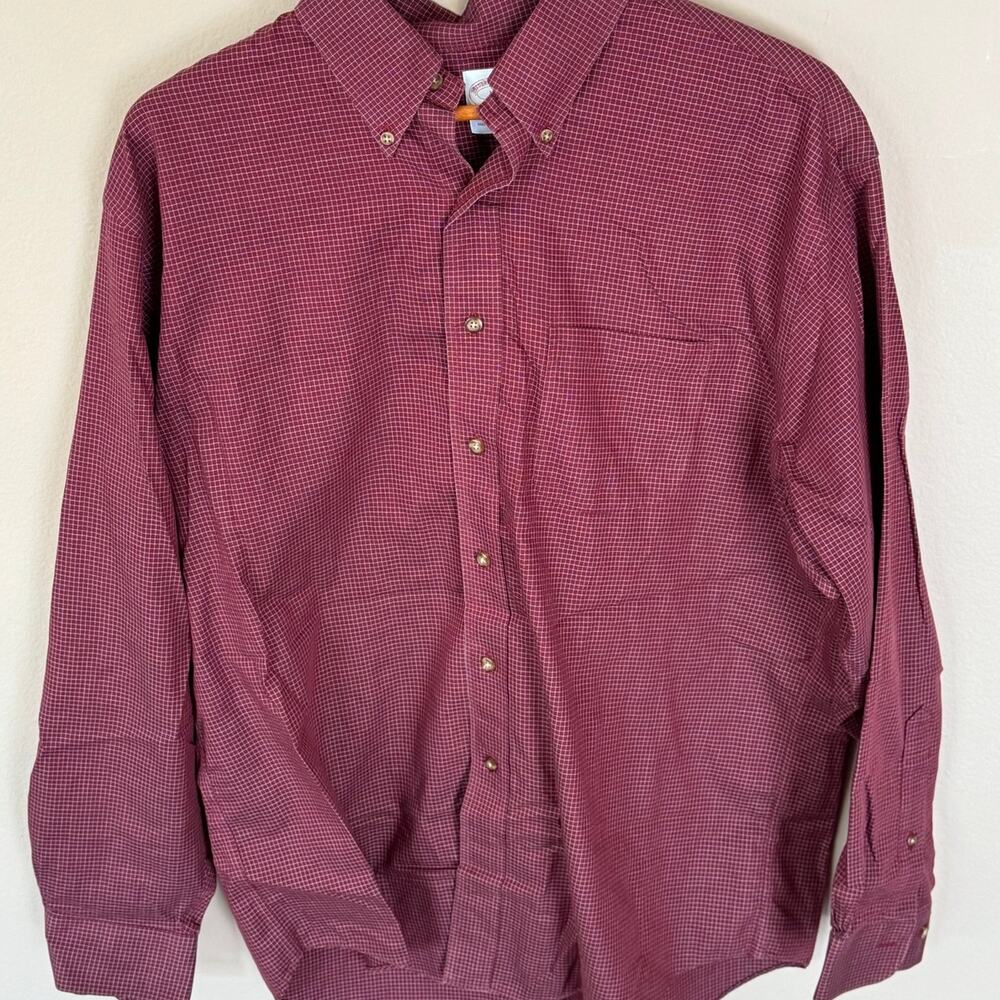 Brooks Brothers 346 LS Shirt Red Check Pattern L